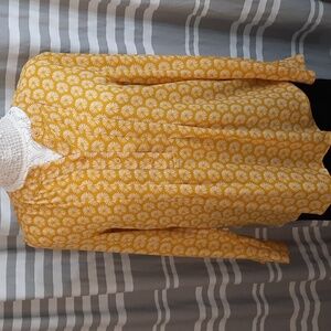 Banana Republic Sunburst Yellow Blouse Size S